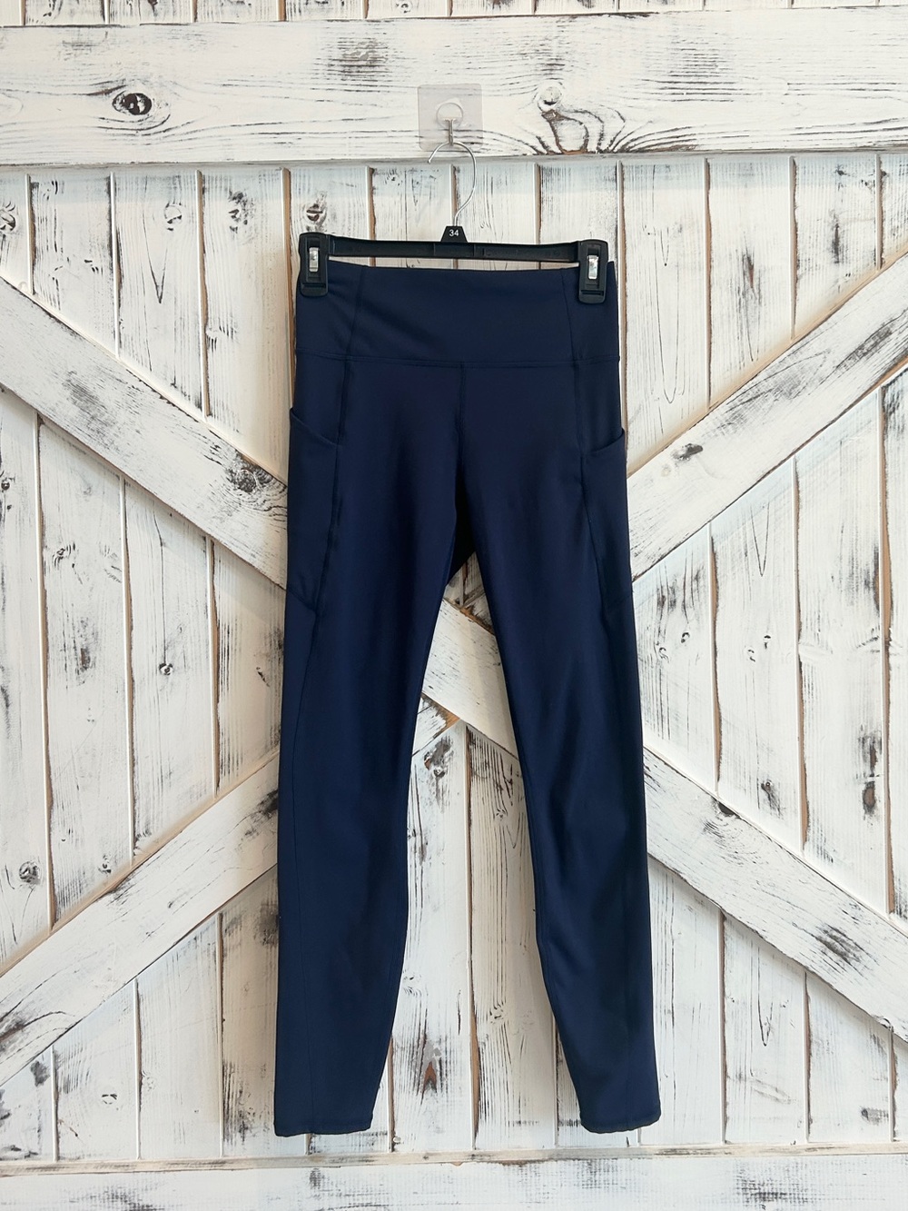 FABLETICS OASIS PURELUX HIGH-WASTED LEGGINGS, Size Small, Deep Navy Color